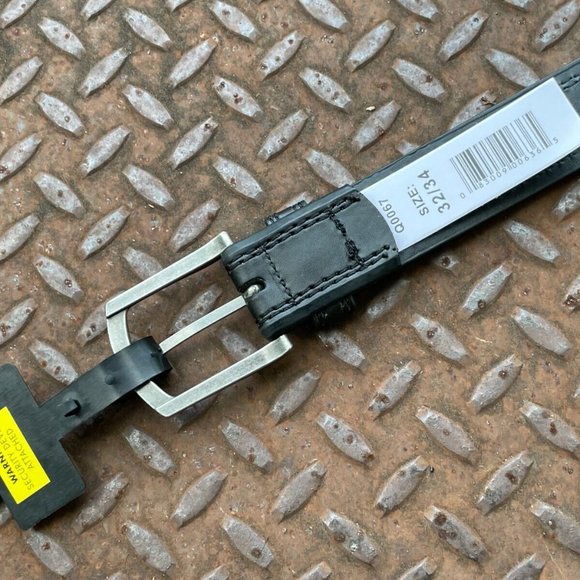 Beverly Hills Polo Clubs Men Belt Black Faux Leather Waistband Size 32/34 inches - Picture 6 of 7